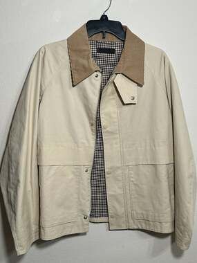 UNIQLO Utility Short Blouson Jacket with Corduroy Collar Natural